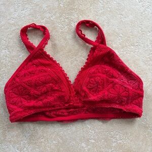Aerie Red Lace Bralette